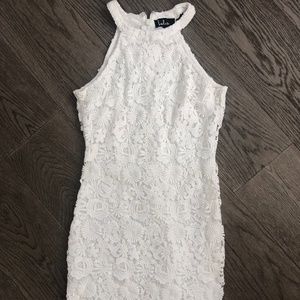 Lulus White Floral Lace Bodycon Dress